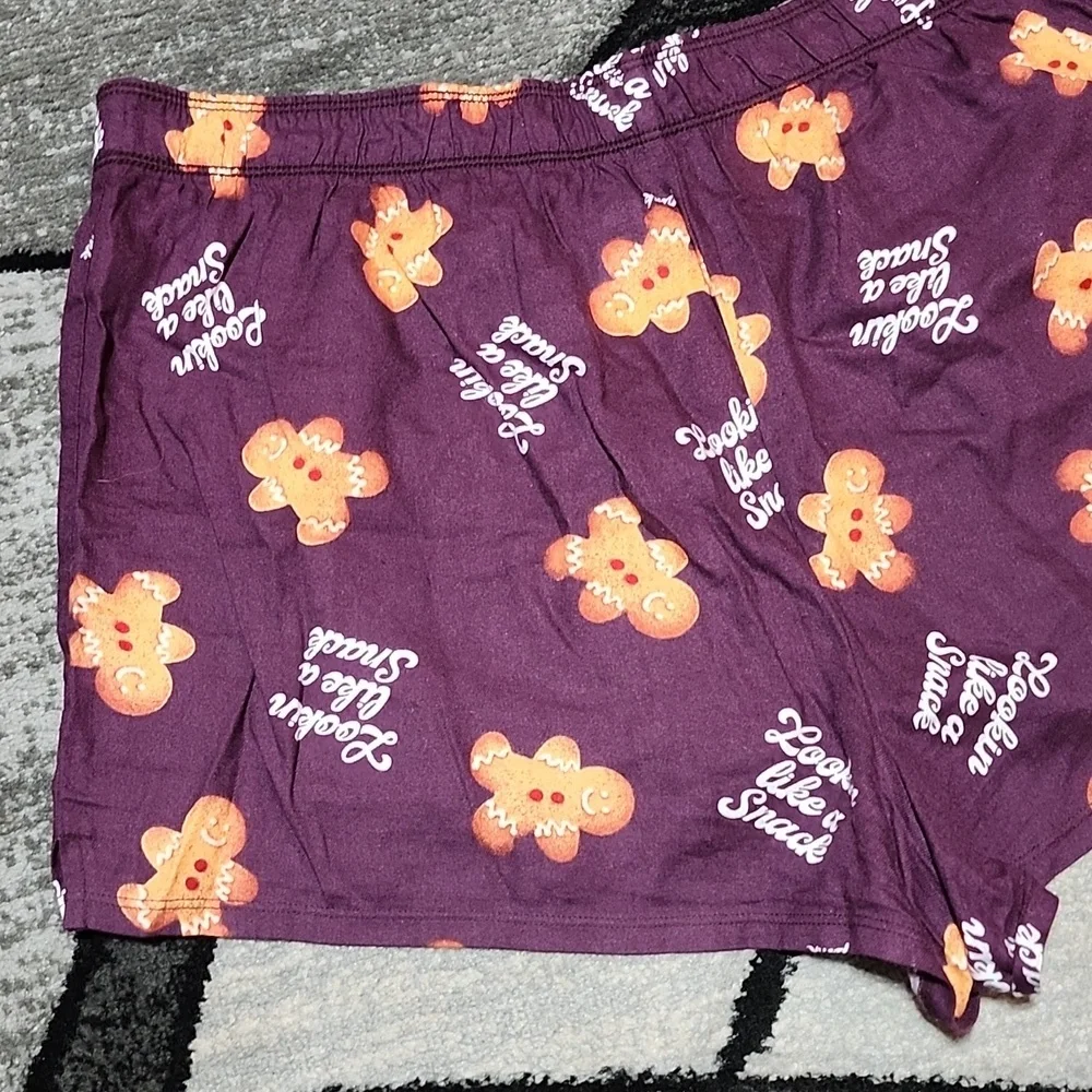 VS PINK 2019 GINGERBREAD LOUNGE BOXY SHORT LARGE
